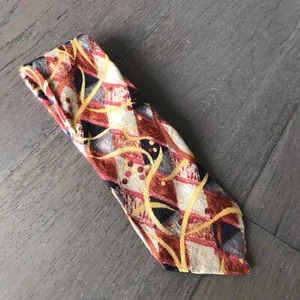 Ermenegildo Zegna Men's 100% Silk Neck Tie Made in Italy Vibrant 9cm wide - Picture 1 of 8