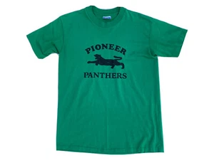 Vintage Hanes Fifty-Fifty Pioneer Panthers Green Single Stitch Medium T-shirt - Picture 1 of 7