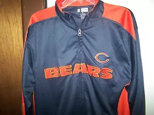 CHICAGO BEARS TEAM NFL APPAREL ZIP UP WARM UP JACKET M ADULT-ORANGE/BLUE - Picture 1 of 7
