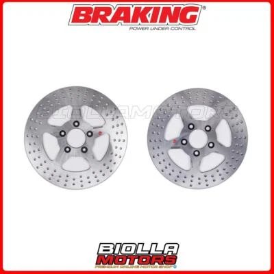 KIT DISCHI FRENO BRAKING HARLEY DAVIDSON FXSB BREAKOUT 1690 2016 -  ANTERIORE +  Foto 1 de 4