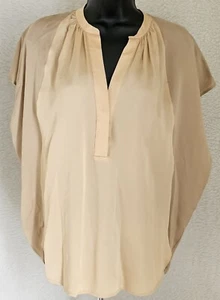 Vince Womens Shirt Top Blouse Size XS X Small Short Sleeve V Neck Silk - Picture 1 of 24