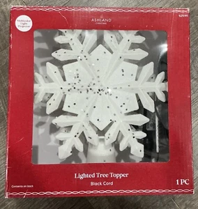 ASHLAND LIGHTED WHITE SNOWFLAKE TREE TOPPER CHRISTMAS MULTICOLOR STAR NEW LIGHTS - Picture 1 of 1