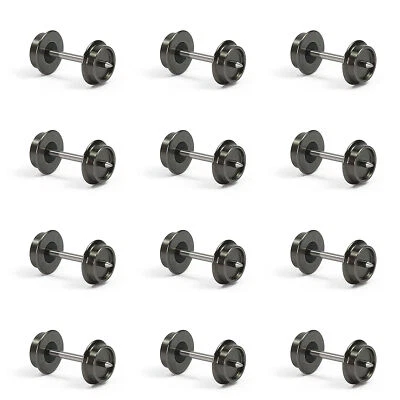 Juegos de ruedas Evemodel 12 piezas escala N 33" eje de metal DC para modelismo trenes camión Foto 1 de 4