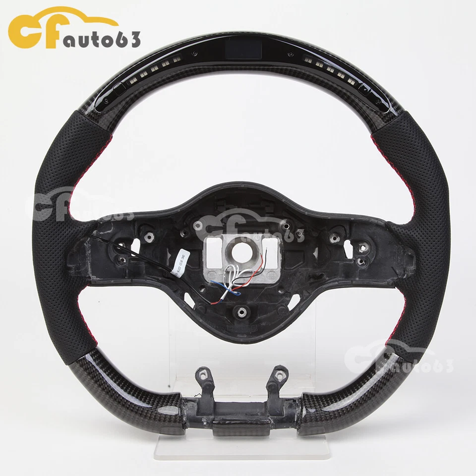Real Carbon Fiber LED Leather Steering Wheel Fit 18+ Mercedes-Benz E63 AMG GT - Image 1 of 4