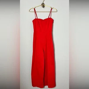 Mono corto ASTR The Label rojo lino talla XS usado en excelente estado - Imagen 1 de 13