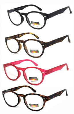 Gafas de lectura multifocales de ojo de cerradura redondas 3 fortalezas en 1 lector bisagra de resorte Foto 1 de 4