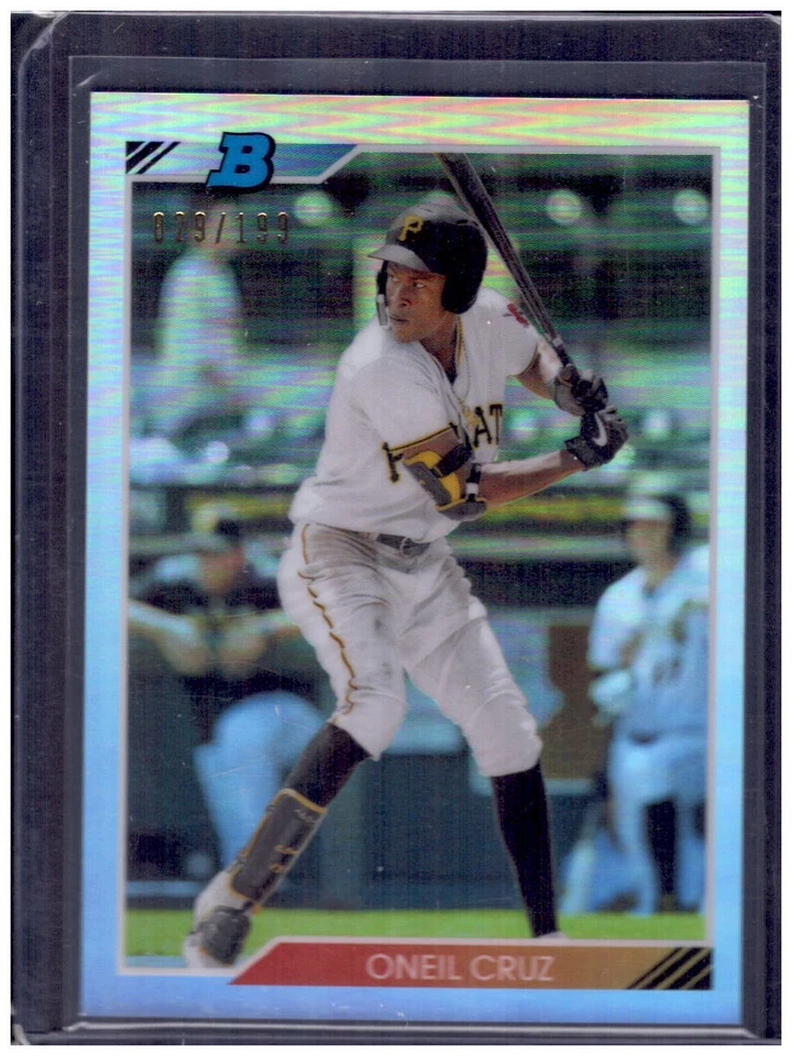2020 Bowman Heritage #92CP-OC Oneil Cruz Chrome Prospects Refractor #/199 - Image 1 of 1