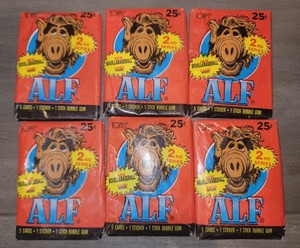 ALF Lot of 6 O-Pee-Chee 1987 2nd Series TV Show Trading  Cards Wax Packs 