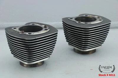 2006 Harley Street Glide 88 cui conjunto de jarros de cilindro de motor PRETO ENRUGADO - Imagem 1 de 4