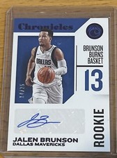 2018-19 Panini Chronicles Purple Auto Rookie SSP 14/25 Jalen Brunson RC Knicks