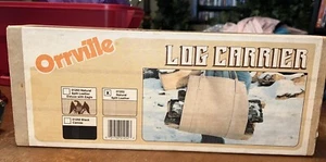 Genuine Orrville Split Leather Log Carrier Natural - Picture 1 of 7