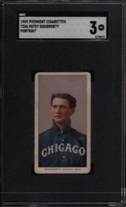 1909 T206 WHITE BORDER PIEDMONT PATSY DOUGHERTY PORTRAIT SGC 3 VG GGR4738
