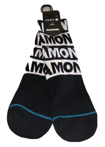Stance Kids Ramones Crew Socks 1 Pair Youth L 3-5.5 White Black NY Punk Joey Bop - Picture 1 of 10
