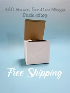 White Gift Boxes for 11 oz Mugs for Sublimation and Cricut craft projects - Picture 1 of 4