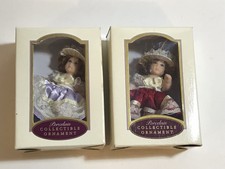 2 Dg Creations Porcelain Doll Collectible Ornament 2003 Bundle