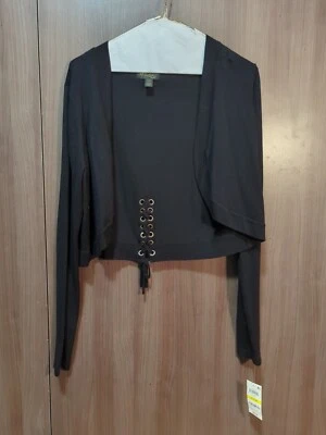 Женский кардиган Thalia Sodi черный свитер с открытой передней частью размер средний - Изображение 1 из 4