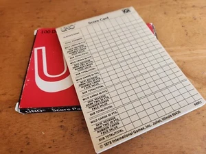 100 UNO Double Score Cards - Paper Pad Sheet Refills From 1978 - Picture 1 of 3