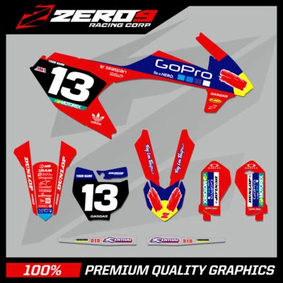 CUSTOM MX GRAPHICS KIT MOTOCROSS: GASGAS MC 50 MC 65 2021 - 2022 GO PRO 19 RED - Image 1 of 4