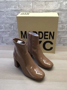 Madden NYC Bootie mit seitlichem Reißverschluss und Absatz | Größe 7,5 | karamellfarben neu im Karton - Bild 1 von 8