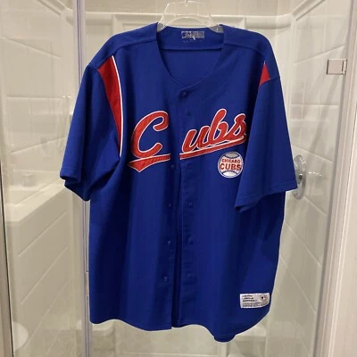 Camiseta Chicago CUBS True Fan MLB Azul Rojo XL 48" pecho  Foto 1 de 4