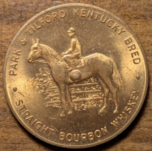 Ficha giratoria de caballo jockey criado Louisville, Kentucky KY Park & Tilford Kentucky - Imagen 1 de 4