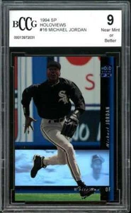 1994 SP Holoviews #16 Michael Jordan Baseball Rookie Card BGS BCCG 9 Near Mint+ - Picture 1 of 2