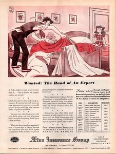 VINTAGE 1945 ATNA INSURANCE GROUP PRINT AD - Picture 1 of 1