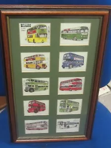 10 Framed 1960s British Buses Collector Cards - Picture 1 of 5