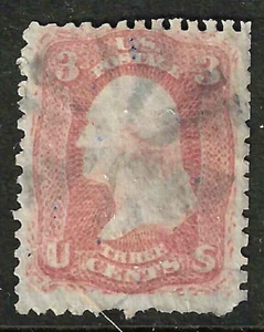 Sc #65 Radial Fancy Cancelar 3 Céntimos Washington 1861 Guerra Civil EE. UU. 68F13 - Imagen 1 de 1