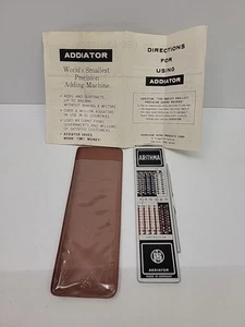 Vintage Arithma Addiator Adding Machine Calc With Case, stylus and instructions - Picture 1 of 6