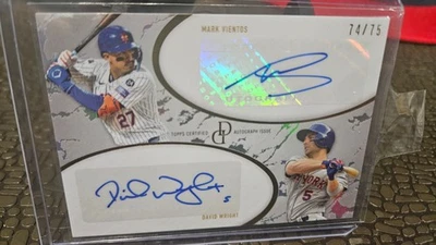Topps Dynamic Duals Mark Vientos 2025 David Wright automático/75 Foto 1 de 4
