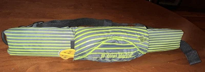 Green Stripe M-16 Manual Inflatable Belt Pack Ultra Slim Life Vest - Image 1 of 4