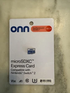 Tarjeta Onn 256GB Micro SDXC Express Compatible con Nintendo Switch 2 Totalmente Nueva - Imagen 1 de 1
