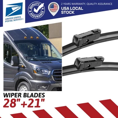 28" 21" Front Windshield Wiper Blade Fit for 2022-2015 Ford Transit-350 Top Lock - Image 1 of 4