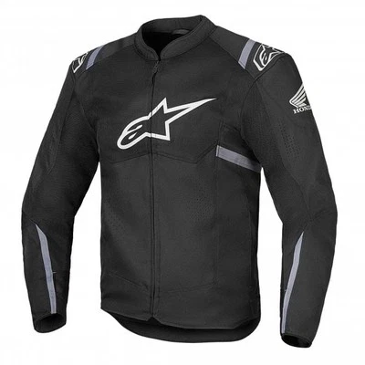 Alpinestars Men's HONDA Jacket - T-SPS Air V2 Textile (Black/Dark Grey/Ice Grey) - Image 1 of 3