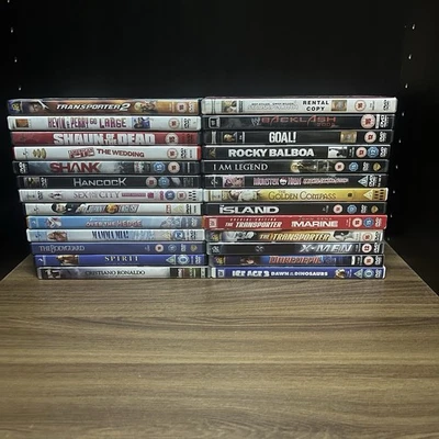 Job Lot of DVDs x26 Mixed Genre Inc Mamma Mia, Ronaldo, Rocky, Legend & Marine - Image 1 of 4