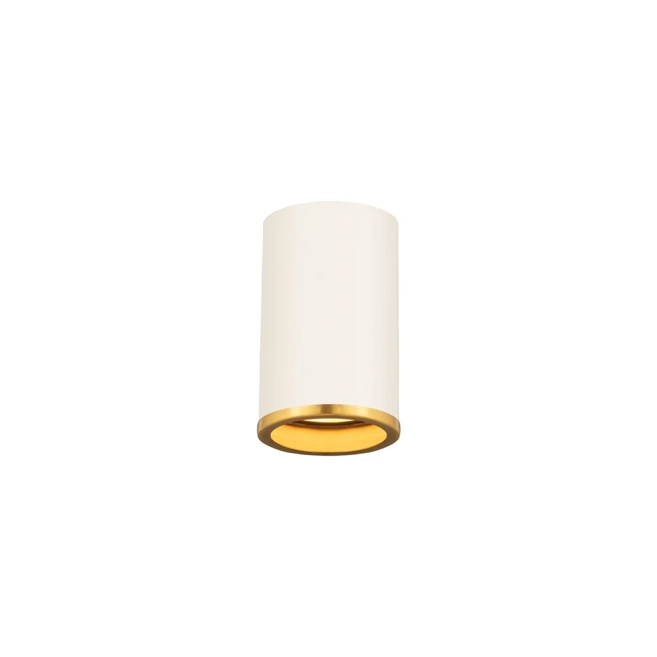 Z-Lite 2303F1-MW-RB Arlo Flush Mount Matte White and Rubbed Brass