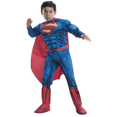 DC Comics Superheroes Superman Deluxe Muscle Blue Costume 2-pcs Kid's LARGE NWT - Image 1 of 4