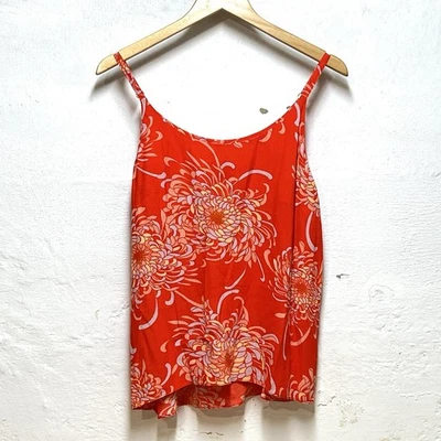 Camiseta sin mangas CAbi Lovely Day Mum naranja floral cami correa ajustable pequeña para mujer Foto 1 de 4