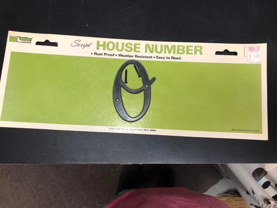 Vintage Mid Century Leigh "O" Script House Address Numbers Spelled Out New - Image 1 of 1