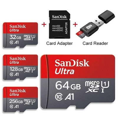 Ultra Micro SD TF Card 32GB 64GB 128GB 256GB Flash Memory Card for USB Reader - Image 1 of 4