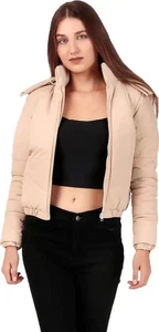 Women Winter Wear Warm Puffer Jacket with Hood Designer Long Sleeves Jacket - Picture 1 of 4