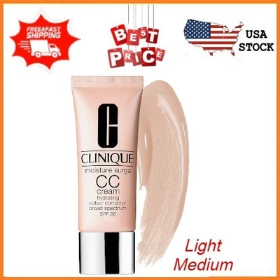Clinique Moisture Surge CC Crema FPS 30 Ligera Mediana 1.4oz Hidratante - Nueva Foto 1 de 4