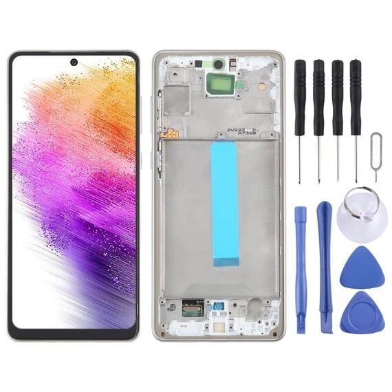 Display originale Samsung Galaxy A73 5G SM-A736B + cornice argento Service Pack - Immagine 1 di 1