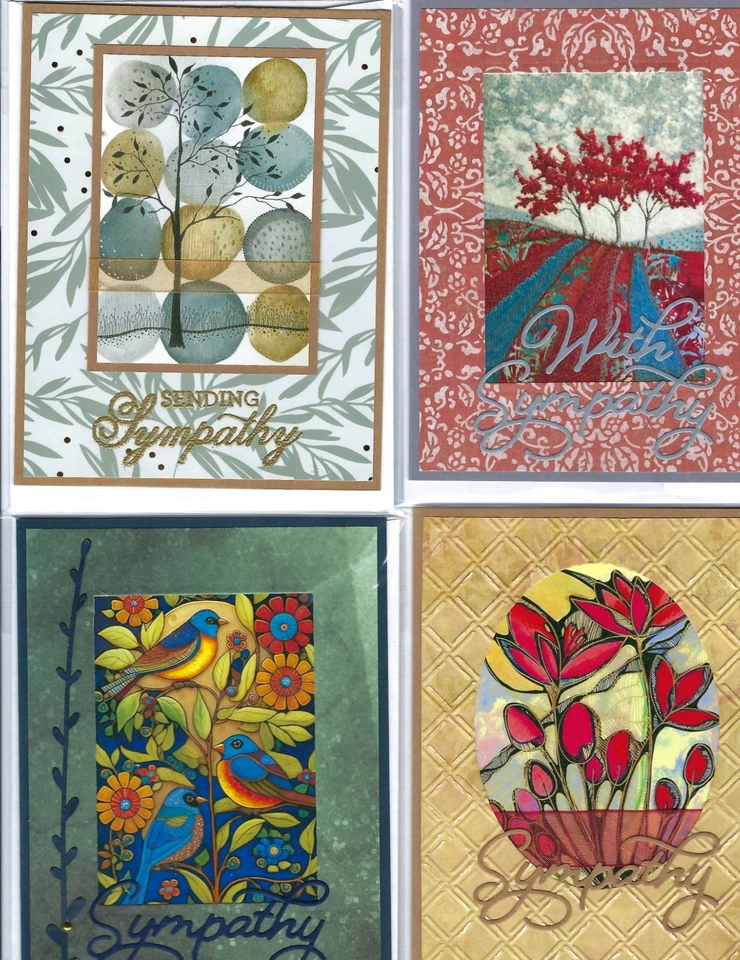 Handmade SYMPATHY CARDS #S34 -- Lot of 4 - Image 1 of 1