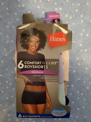 Pantalones cortos para mujer Hanes Comfort Flex Fit paquete abierto de 6 pares talla S envío gratuito WP184 Foto 1 de 3