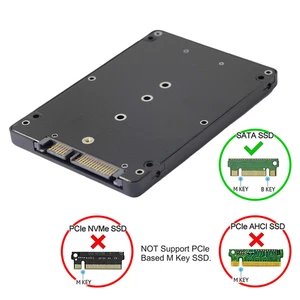 Externer Adapter M.2/ M2 NGFF SSD auf 2,5 Zoll SATA Gehäuse Konverter intern - Bild 1 von 5