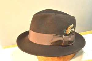 Sombreros de abeja marrón Fedora talla 7 3/8 - Imagen 1 de 5