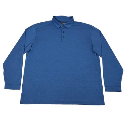 Camisa Polo Callaway Opti-Dri Para Hombre Grande Azul Manga Larga Rendimiento Golf Foto 1 de 4
