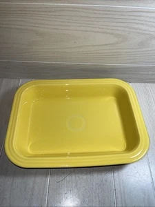 Fiestaware Girasol Amarillo Rectángulo Lasaña Plato Panadero 14" x 11" EE. UU. - Imagen 1 de 8